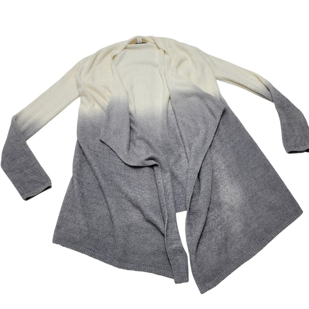 Barefoot Dreams bamboo chic lite knit cardigan waterfall sweater ombre cream 436